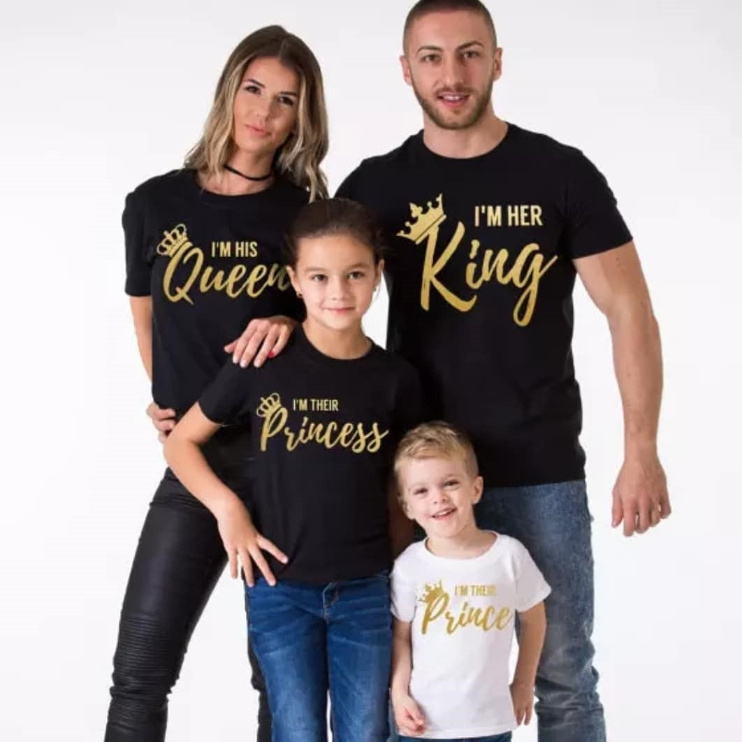 CAMISETAS KING & QUEEN & PRINCESS & PRINCE