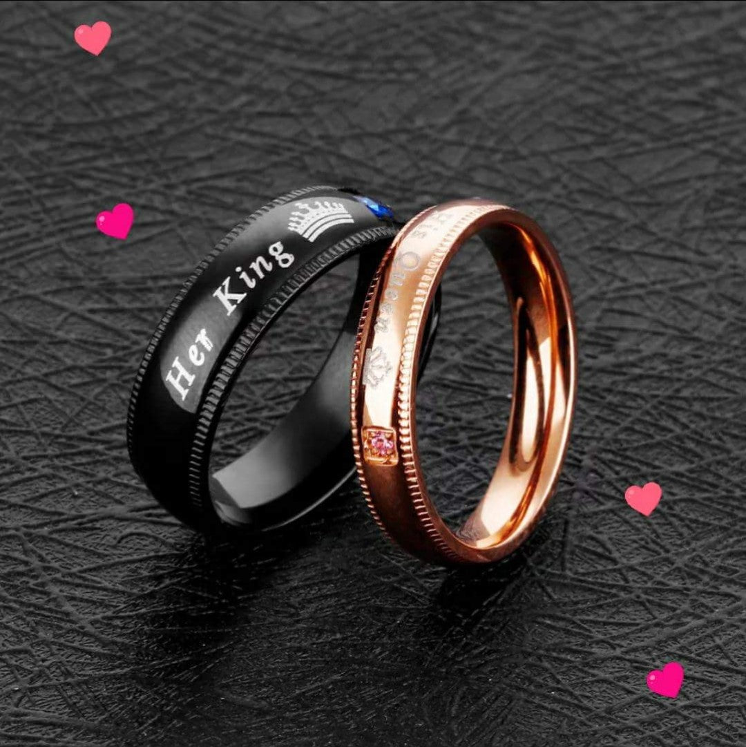 ANILLOS DE PAREJA KING/QUEEN (K/Q)