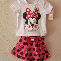 CONJUNTO MINNIE LAZO (BLUSA+FALDA)