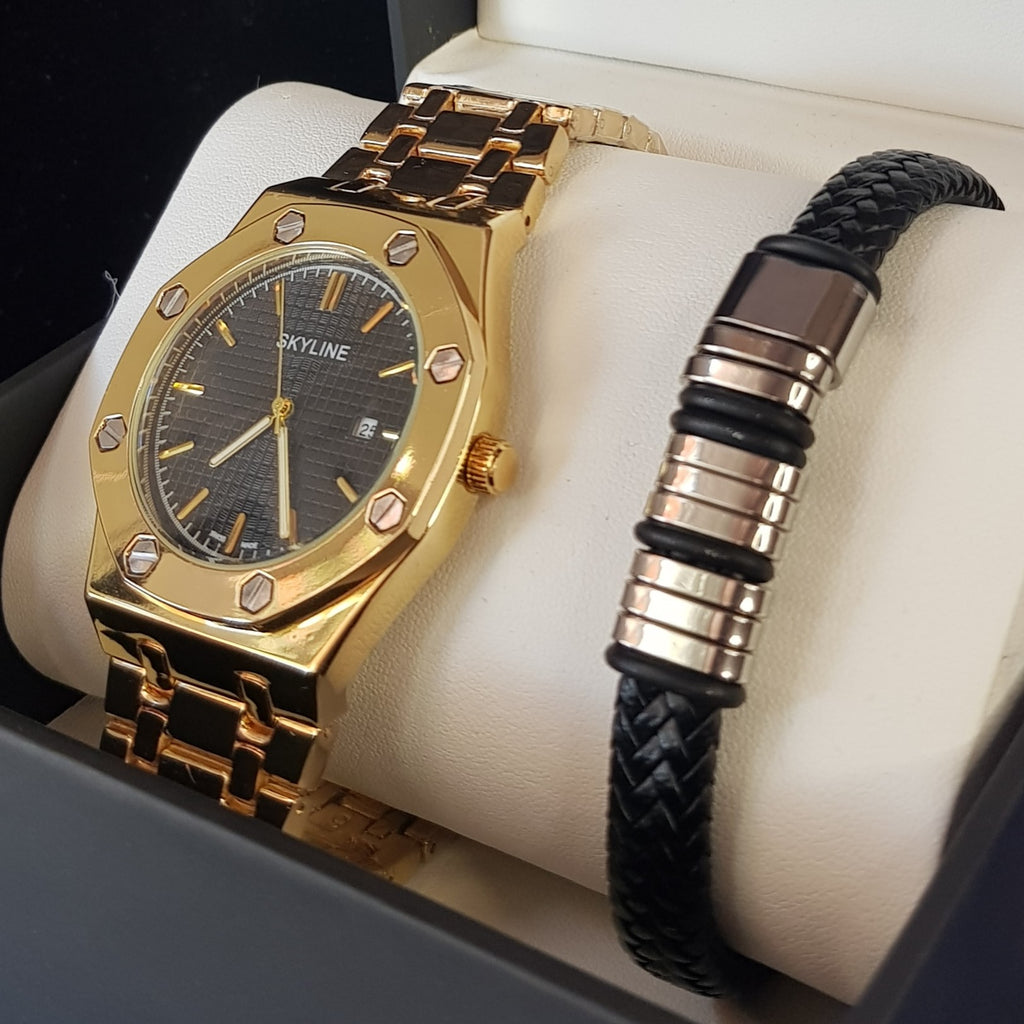 Reloj skyline online dorado