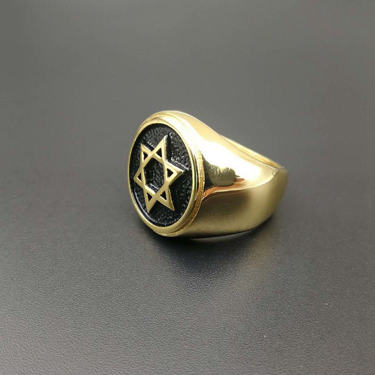  YANGFJcor Anillo giratorio de estrella de David, anillo vintage  antiestrés para hombre, símbolo religioso de Israel, regalo de joyería de  estrella judía. : Todo lo demás