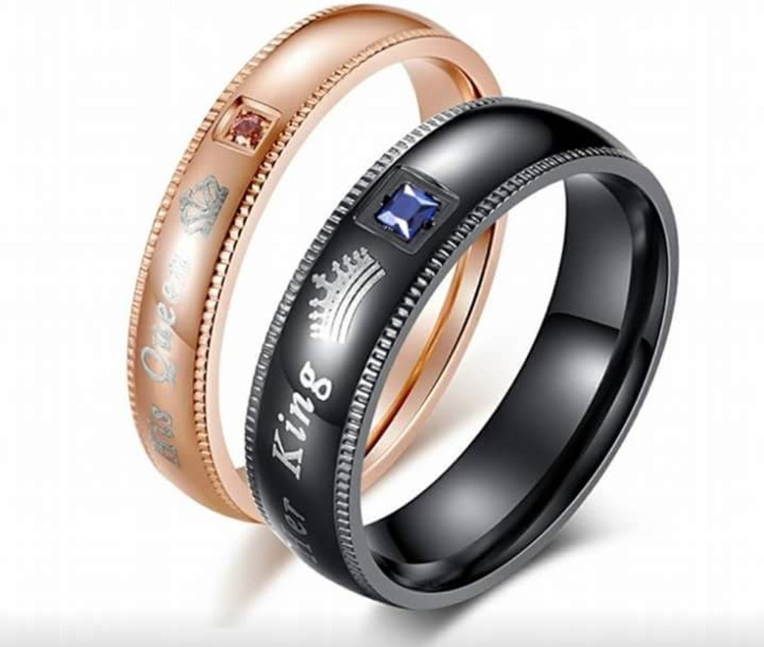 ANILLOS DE PAREJA KING/QUEEN (K/Q)