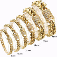 PULSERA ENLACE CUBANO CON CIERRE DE CAJA