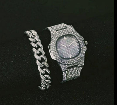 SET RELOJ Y PULSERA BRILLANTE