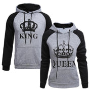 SUDADERA KING QUEEN GRIS/NEGRO