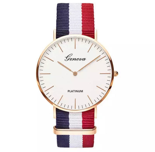 RELOJ GENEVA TELA