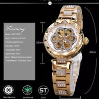 RELOJ AUTOMATICO FLOR BRILLANTE