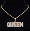 COLGANTE QUEEN BRILLANTE LETRAS P